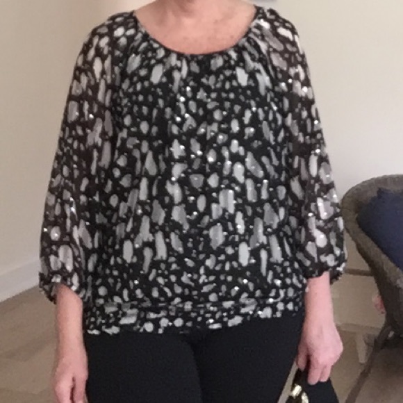 Gorgeous going out top, sparkly party blouse m/l - Picture 16 of 16